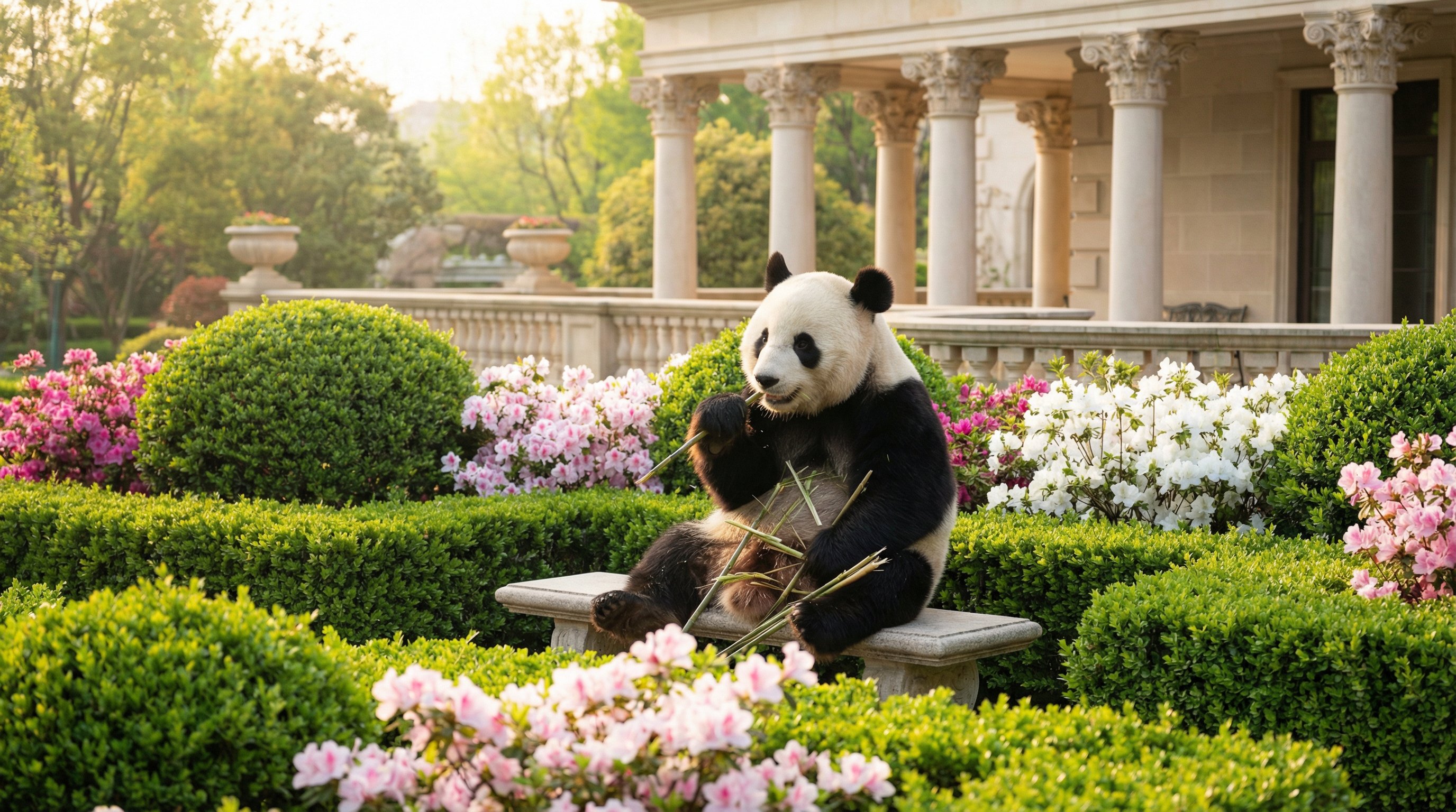 大熊猫竹林嘻戏 - 茄子视频独家高清视频纪录